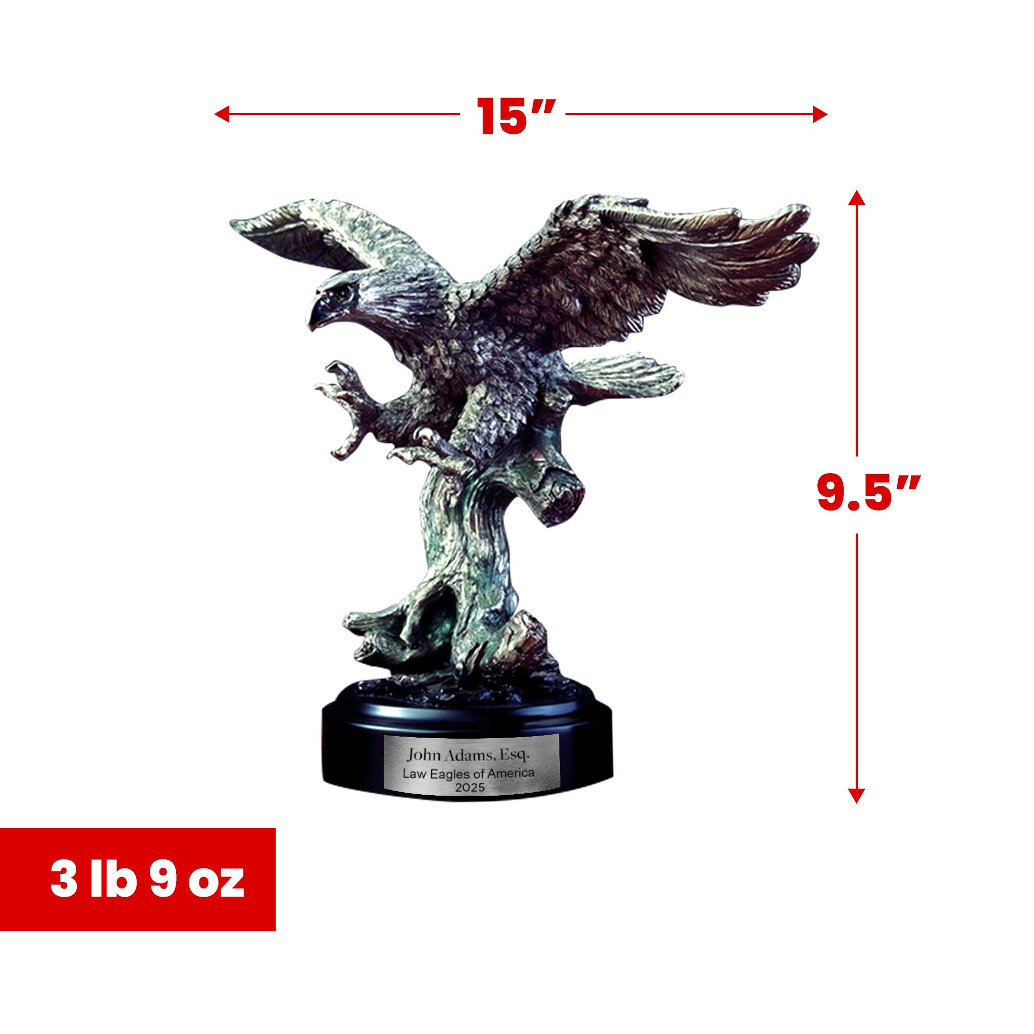 Silver Law Eagle Statue