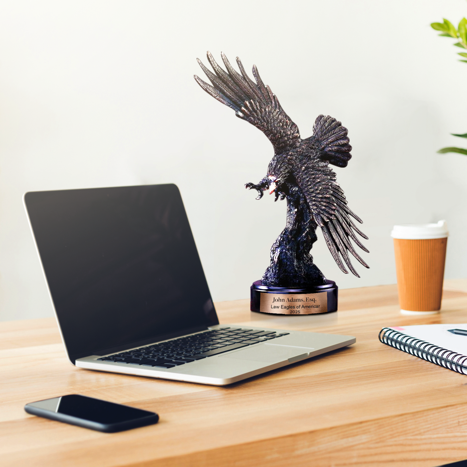 Tall Law Eagle Statue