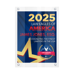 Law Eagle 11" x 14" Floating Acrylic Plaque - Law Eagles of America